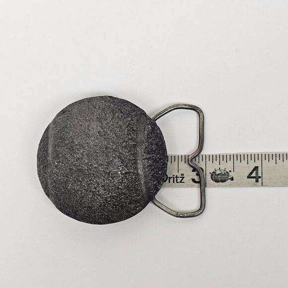 Vtg‎ Tennis Round Textured Dome Ball Belt Buckle 1970s Metal Jimm Watson Sports - Picture 5 of 9